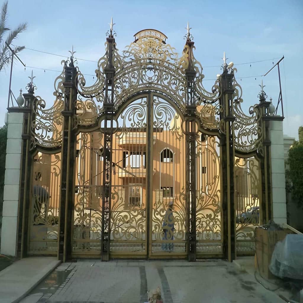 villa-door-wrought-iron-fh خرید درب ویلایی فرفورژه