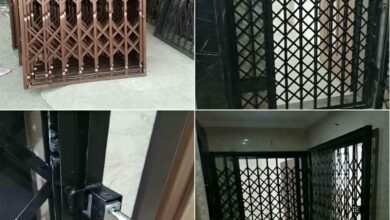 درب آکاردئونی ویلا در یاسوج