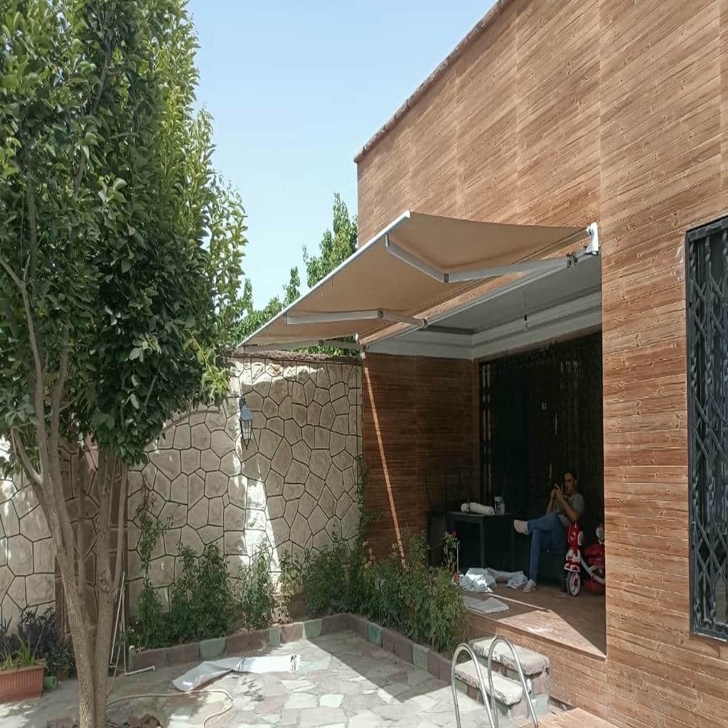 خرید سایبان برقی ویلا بازویی در هشتگرد