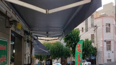 سایبان برقی ویلا در کاشان