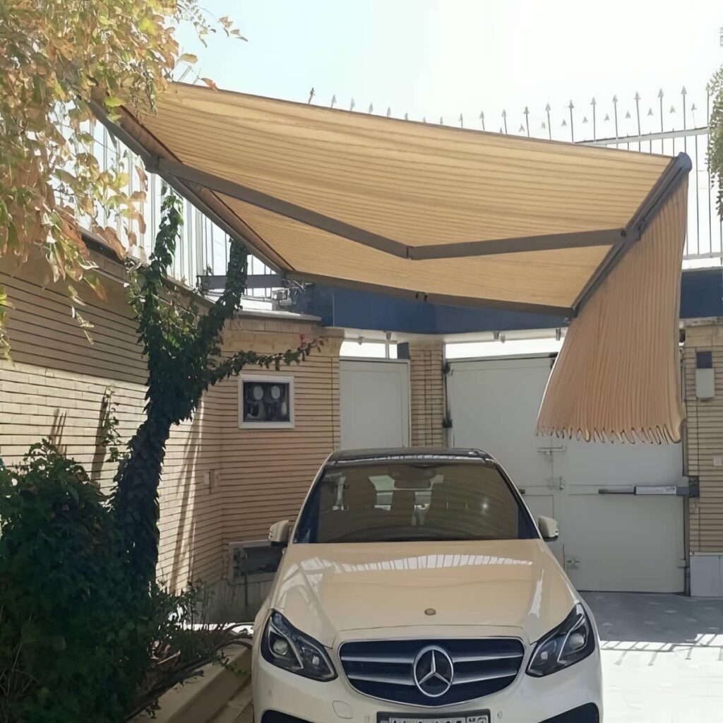 نصب سایبان برقی ویلا استاندارد در آبادان
