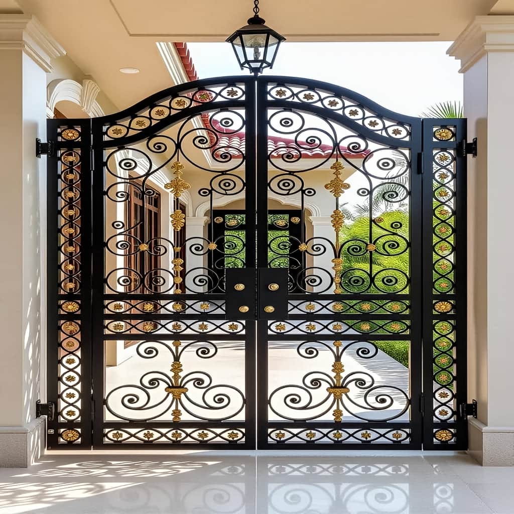 کارخانه درب حیاط فرفورژه ورودی ویلا در فردیس کرج
