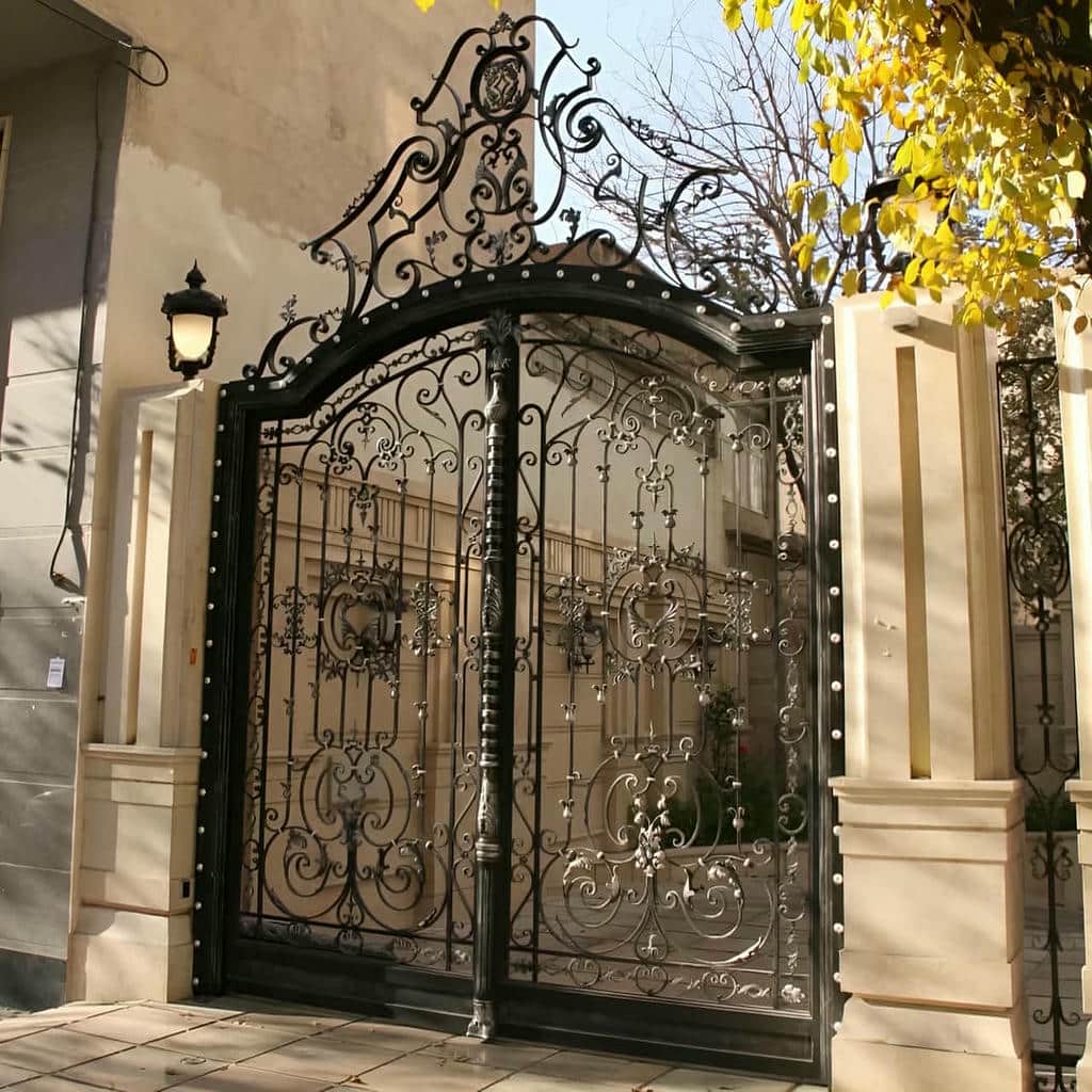 فروش درب حیاط فرفورژه پروفیل سنگین در محمدشهر