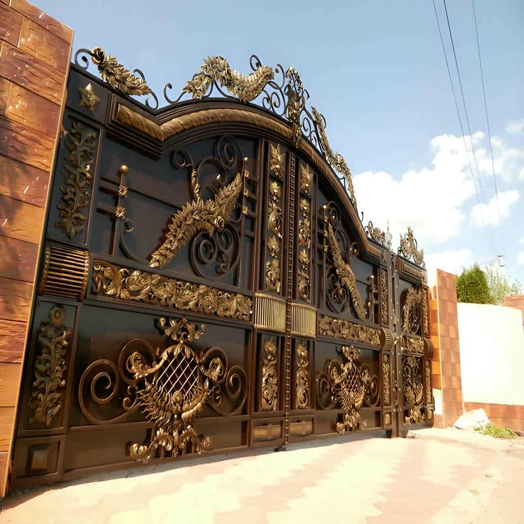 فروش درب حیاط فرفورژه مدل مدرن در آبادان