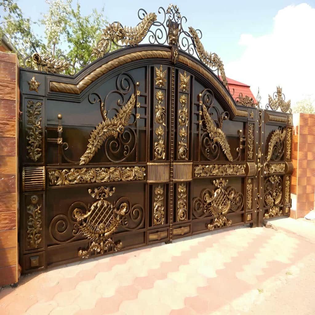 خرید درب حیاط فرفورژه نصب تراز در اراک