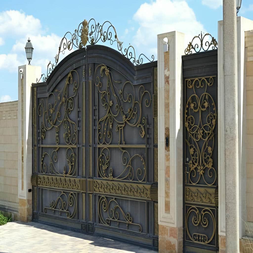 نصب درب حیاط فرفورژه تراز چهارچوب در آبادان