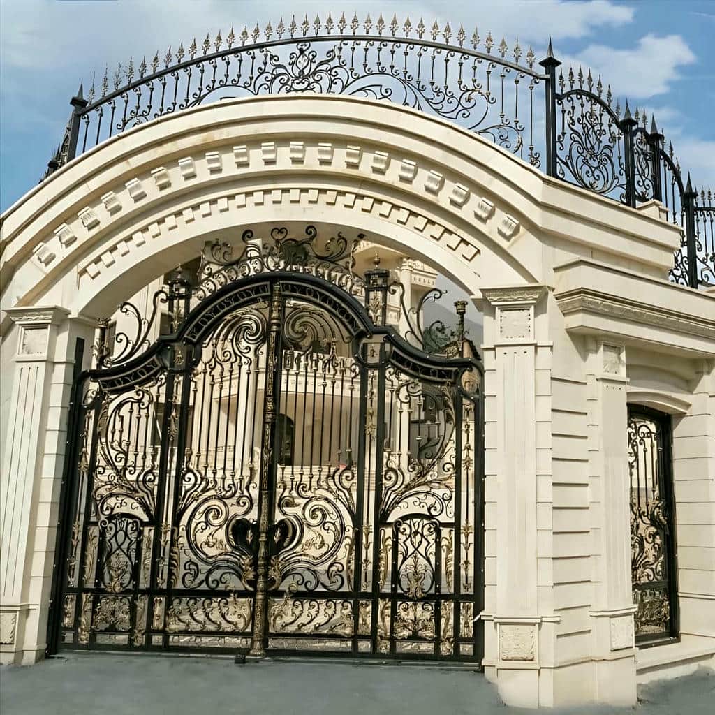 فروش درب حیاط فرفورژه پروفیل سنگین در پرند