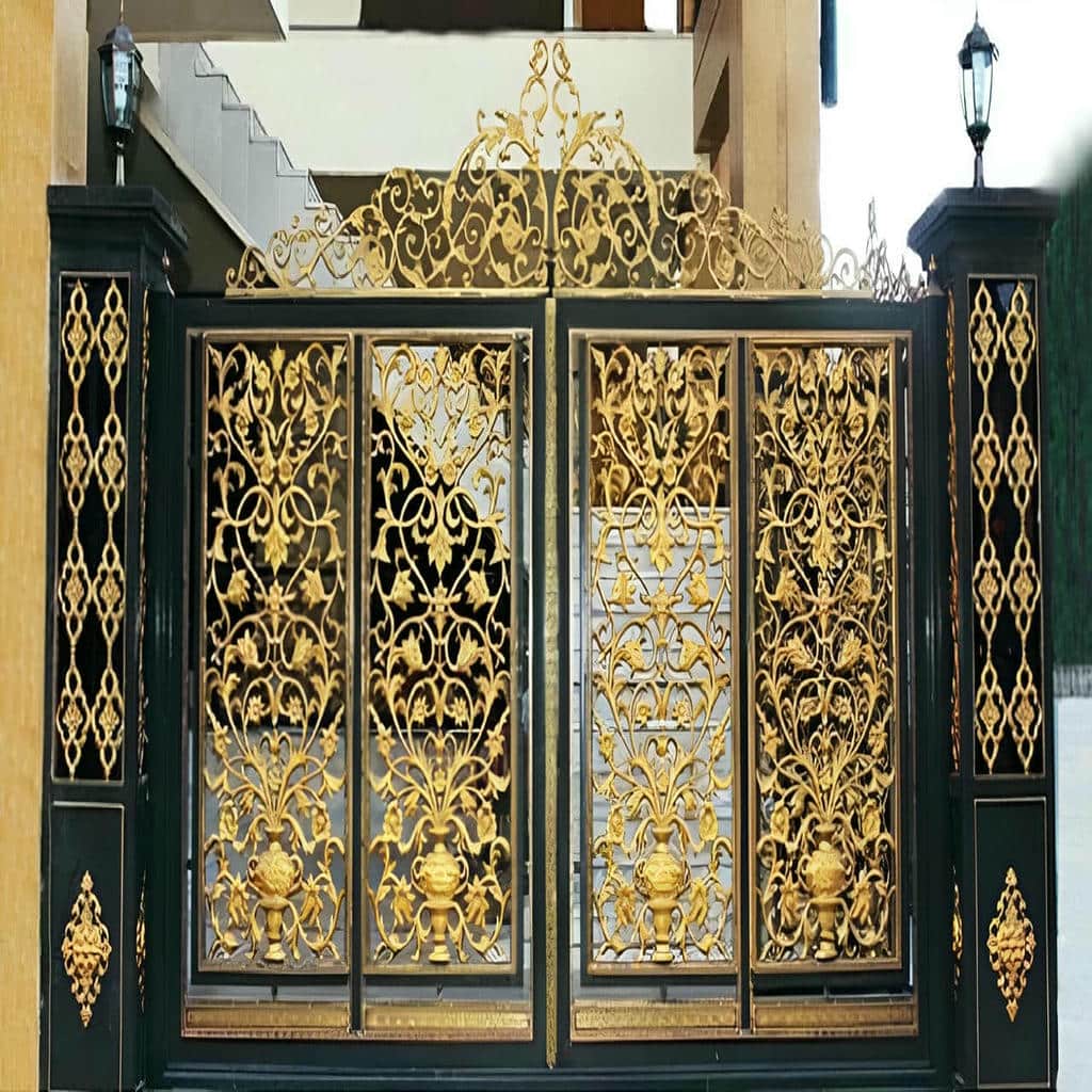 فروش درب حیاط فرفورژه ترکیبی در زاهدان