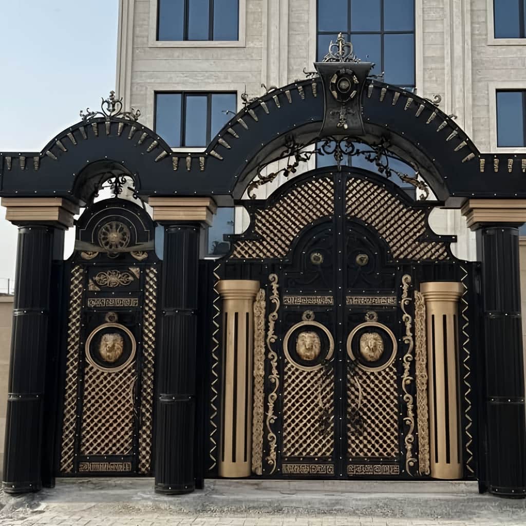 فروش درب حیاط فرفورژه پروفیل سنگین در سیرجان