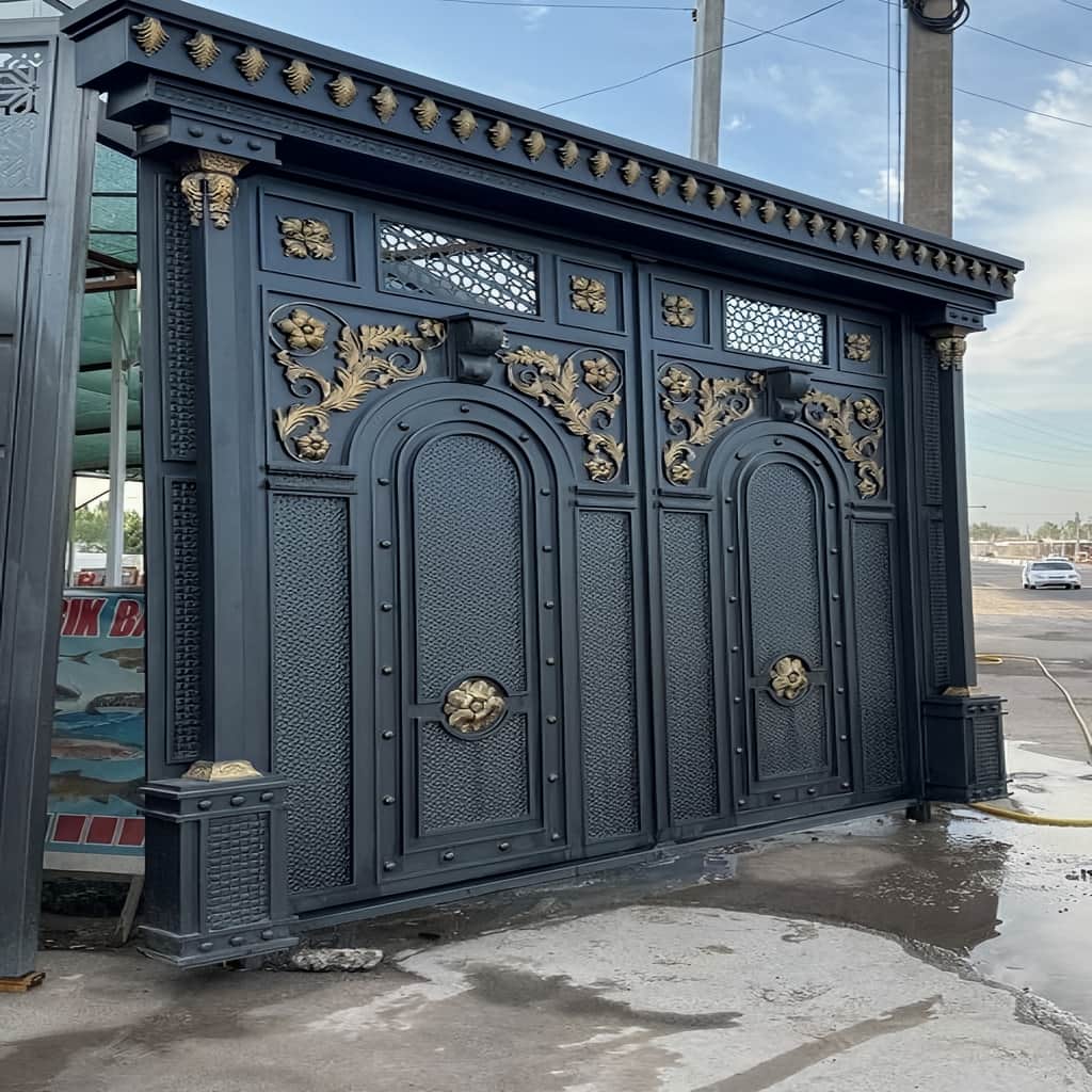 خرید درب حیاط فرفورژه ساده در رشت