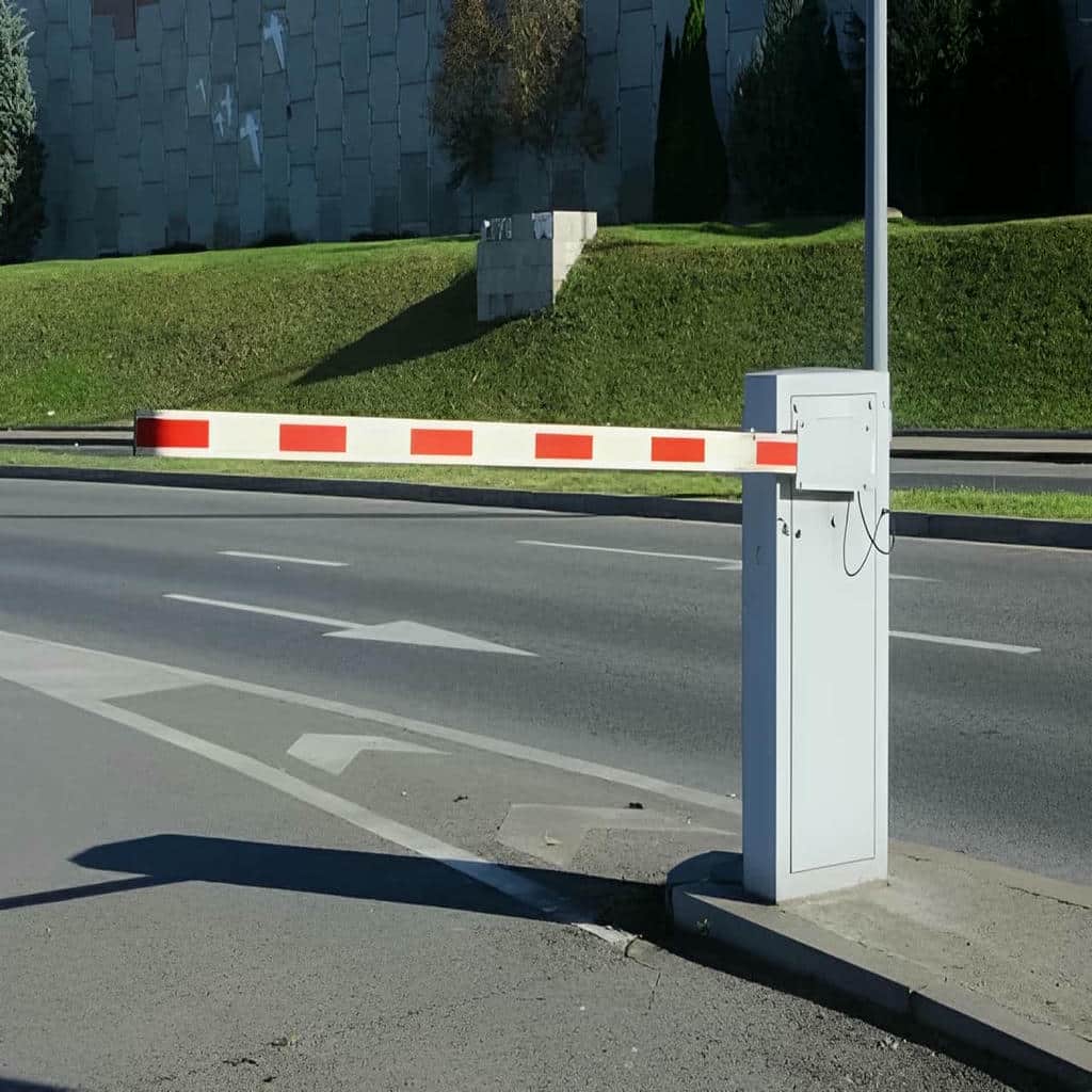راهبند پارکینگ تشخیص پلاک با پایه فلزی تراز راهبند پارکینگ تشخیص پلاک با پایه فلزی تراز