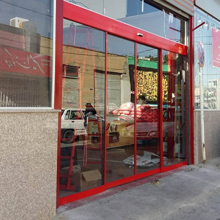قیمت درب شیشه ای اتوماتیک منحنی لوکس