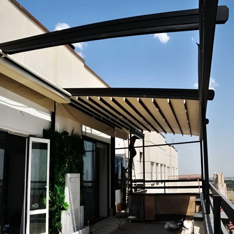 سقف برقی پارچه ای پرگولا