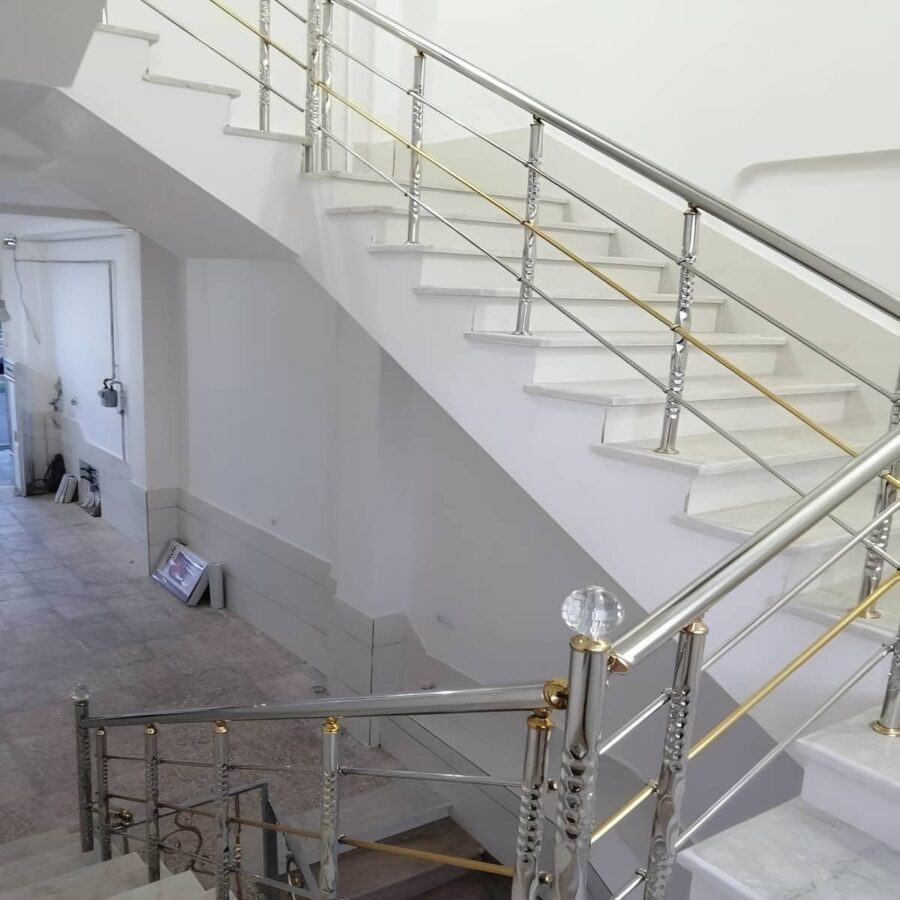 نرده استیل طلایی لوکس