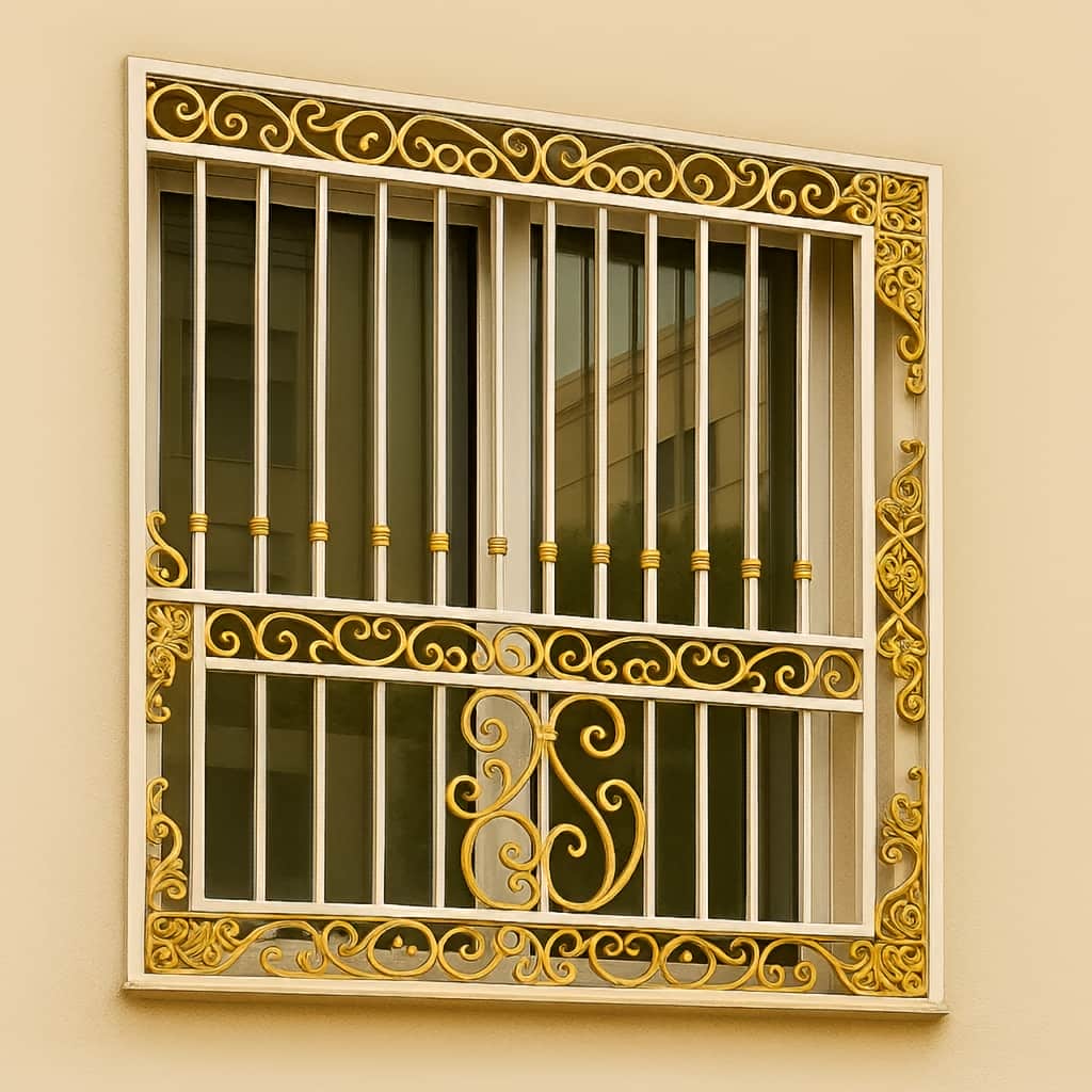 اجرای حفاظ پنجره کلاسیک طرح رومی با سرنیزه ایمن