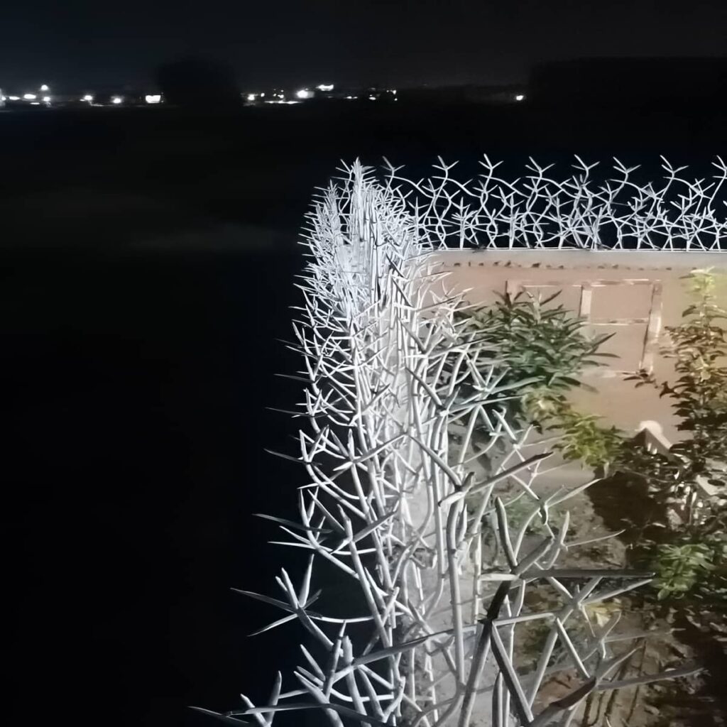 فروش حفاظ دیوار شاخ گوزنی میلگرد خمکاری بوته‌ای