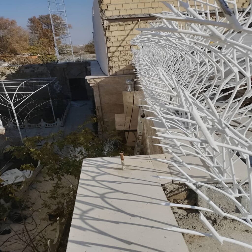 ساخت حفاظ دیوار ضد سرقت میلگردی طرح شاخ گوزنی