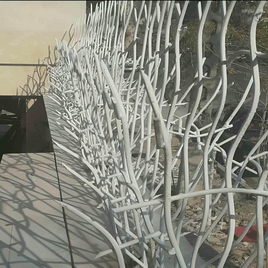 حفاظ دیوار شاخ گوزنی میلگرد خمکاری برای امنیت ورودی
