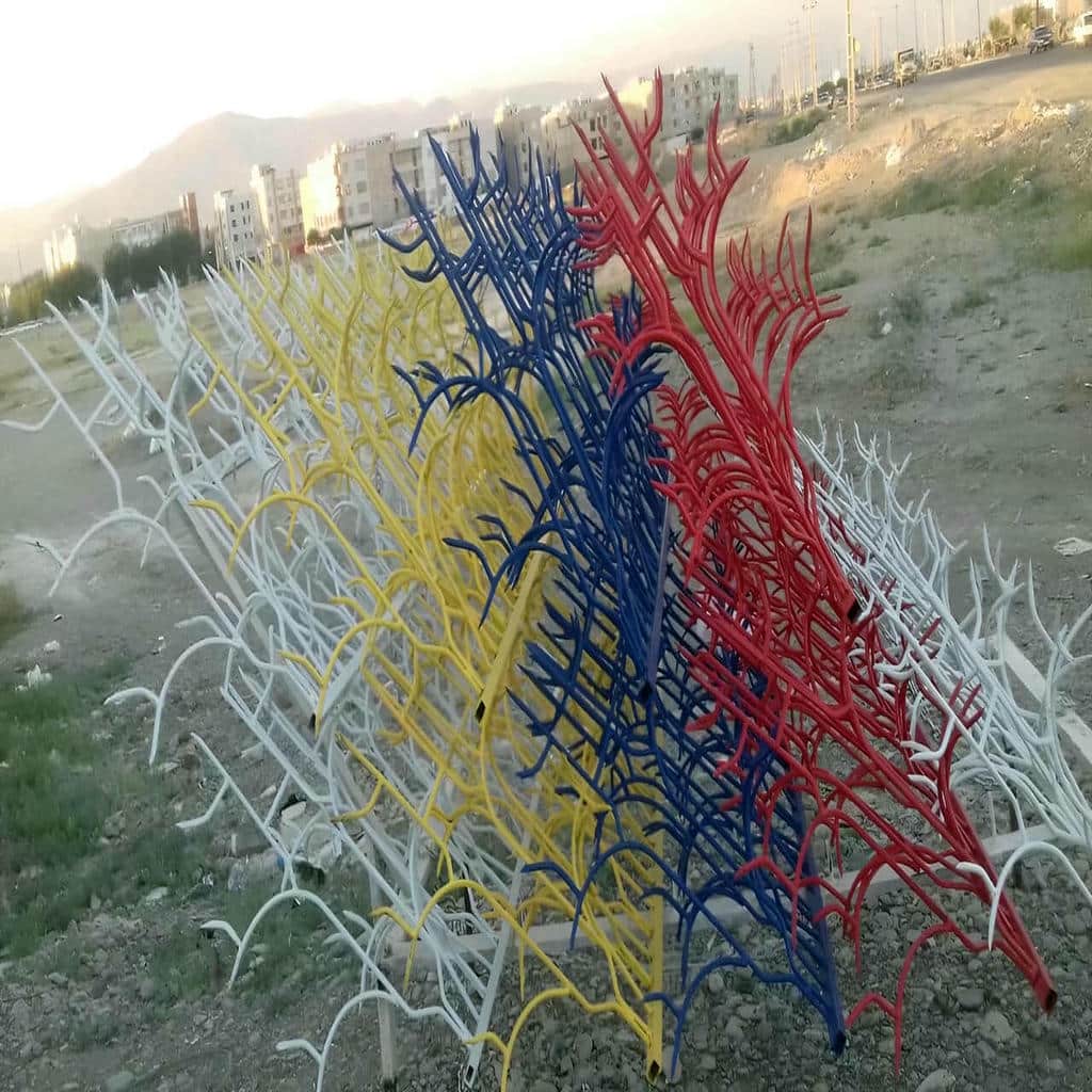 تعمیر حفاظ دیوار ضد سرقت میلگردی با اصلاح شاسی