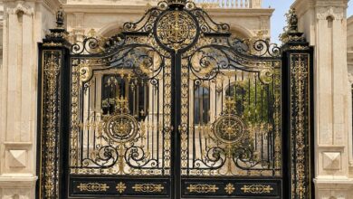 10 مدل درب ویلایی مشکی طلایی ورودی لوکس