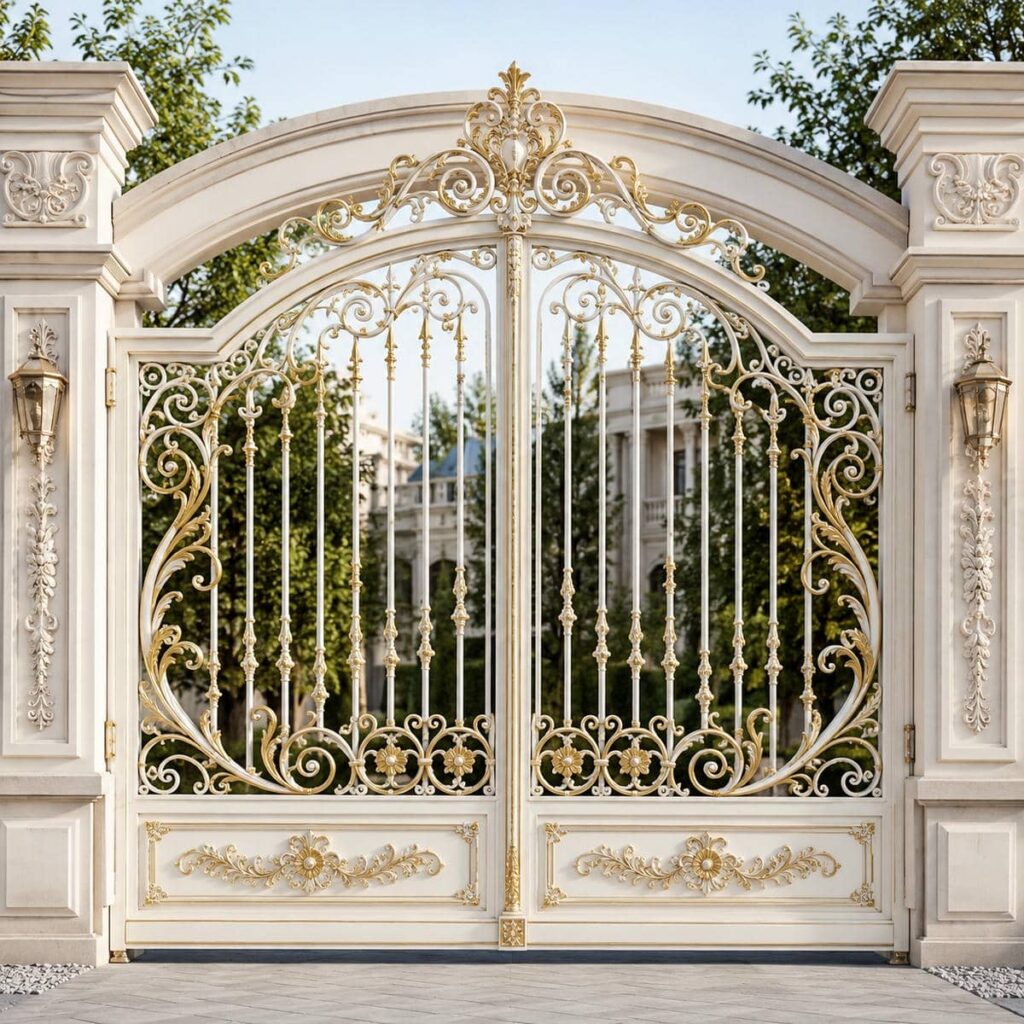 6 طرح درب ویلا مدرن نمای سنگی