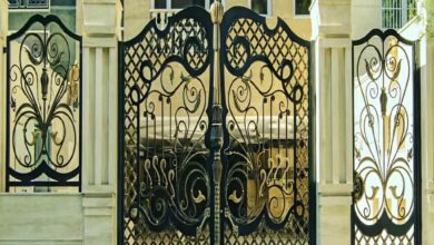 7 مدل درب پارکینگ لولایی ستون دار