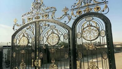 8 مدل درب فلزی طرح چوب ورودی