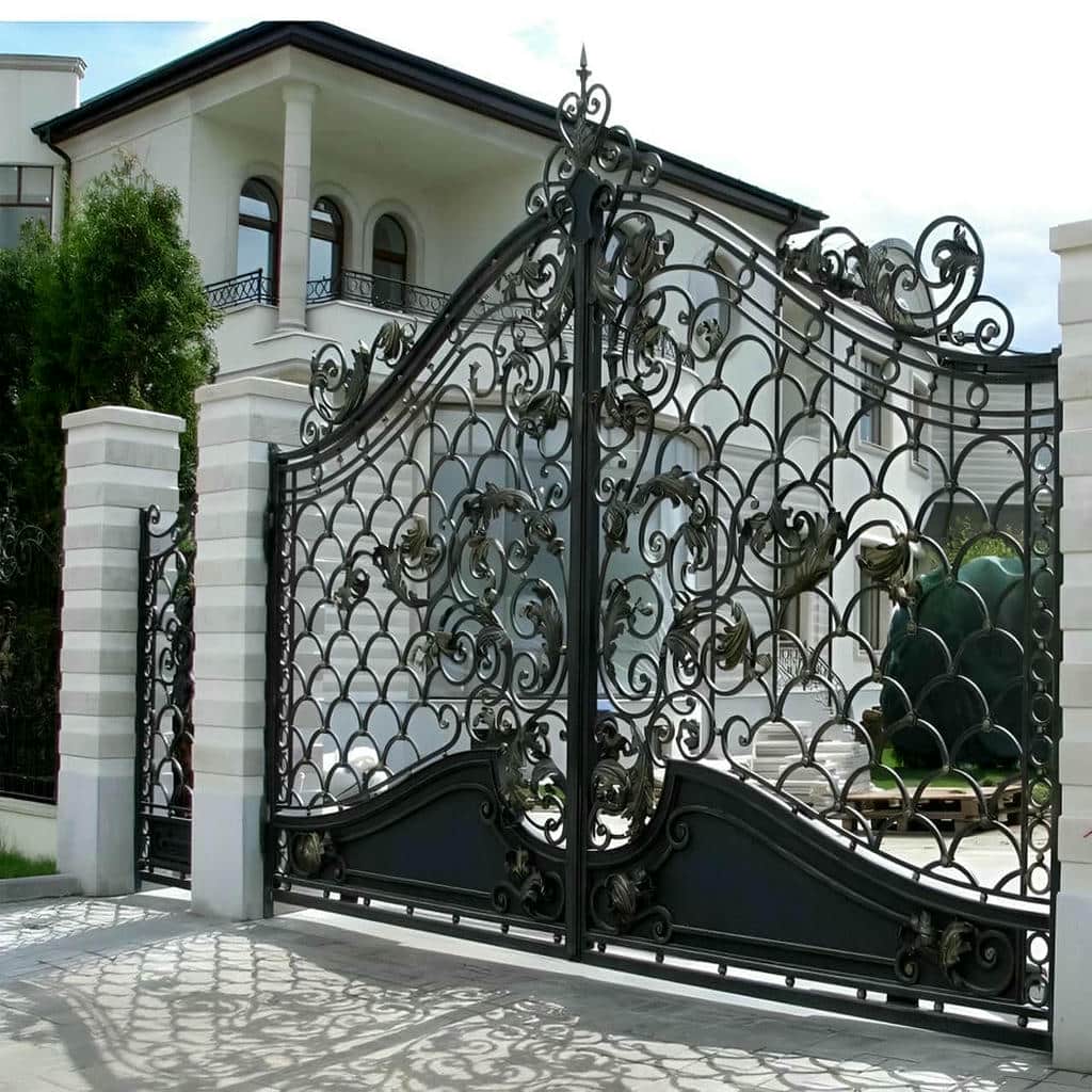 ساخت درب پارکینگ دو لنگه عریض تمام‌پوشیده