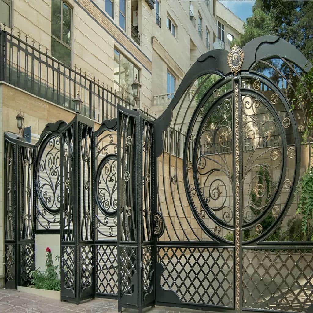 قیمت درب پارکینگ فلزی نما با شاسی مقاوم
