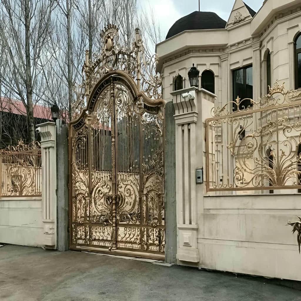8 طرح درب ساختمان مدرن نمای سنگ