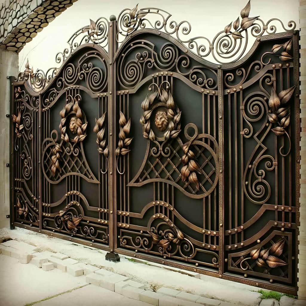 6 طرح درب پارکینگ آهنی ساده قاب دار
