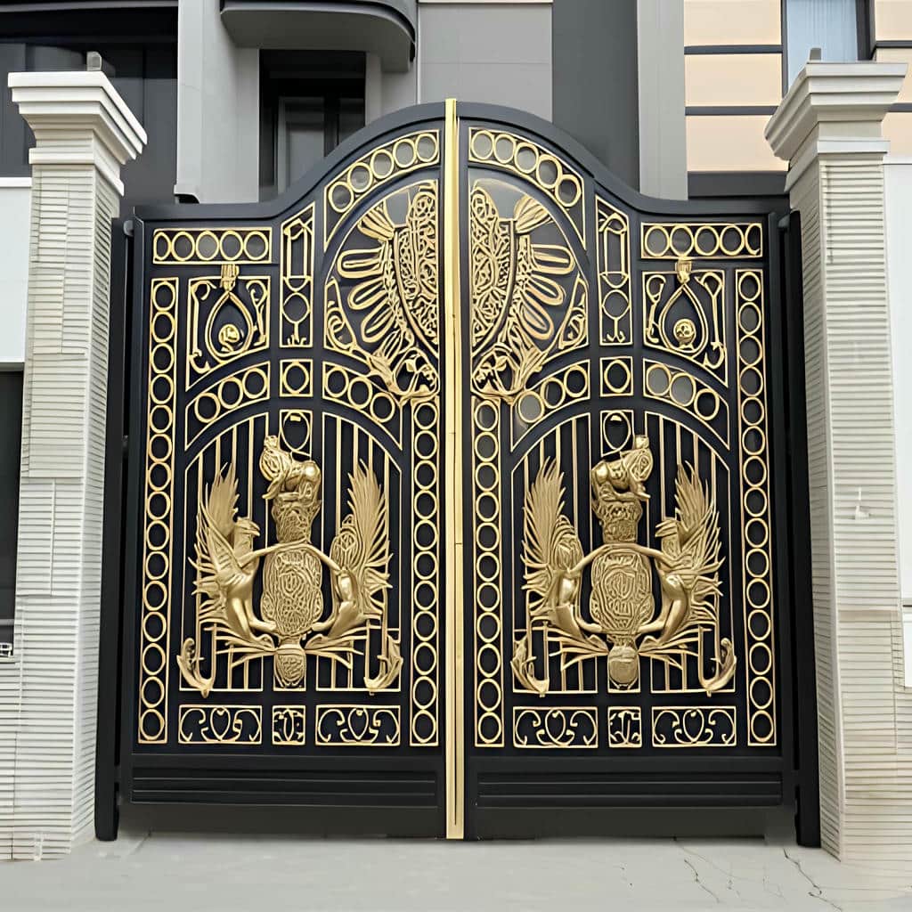 خرید درب پارکینگ فلزی دو لنگه مناسب رفتوآمد روزانه