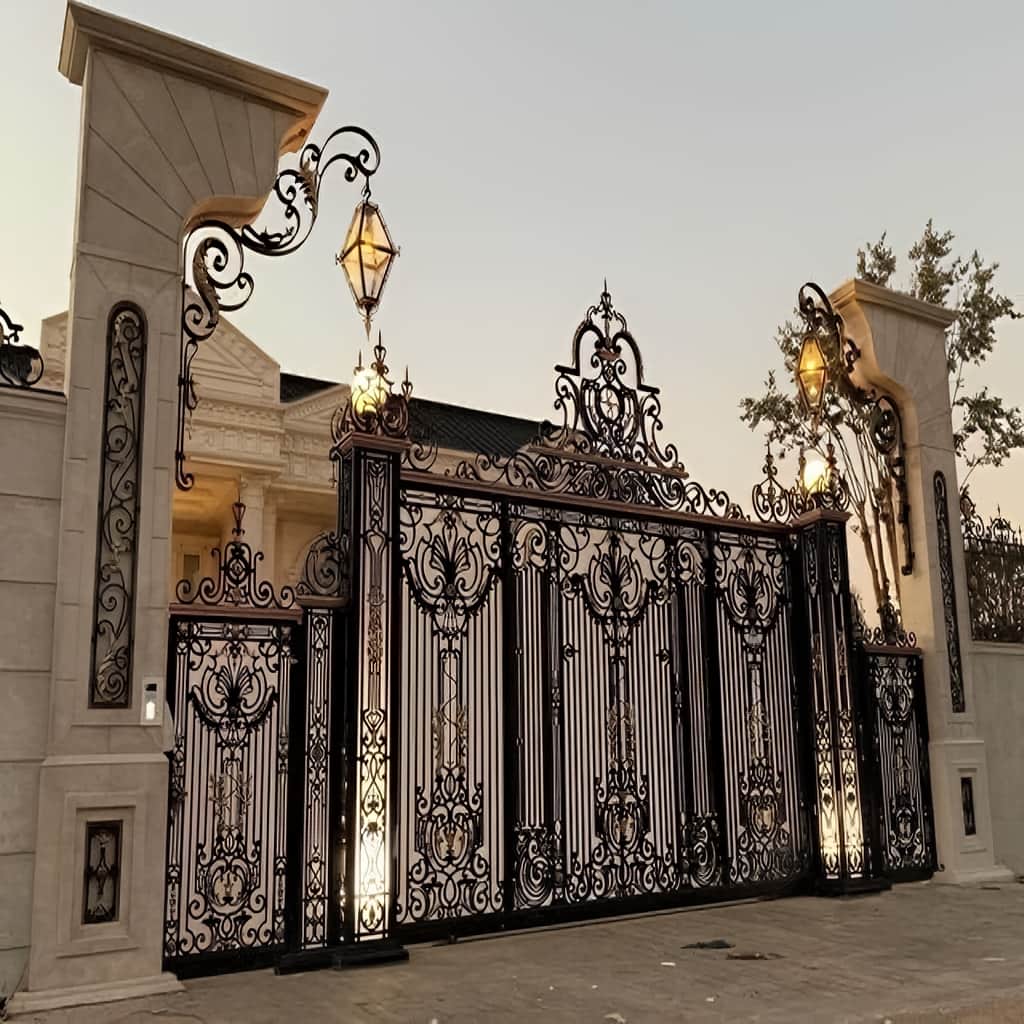 نصب درب ساختمان ساده شاسی فلزی با بازشوی روان