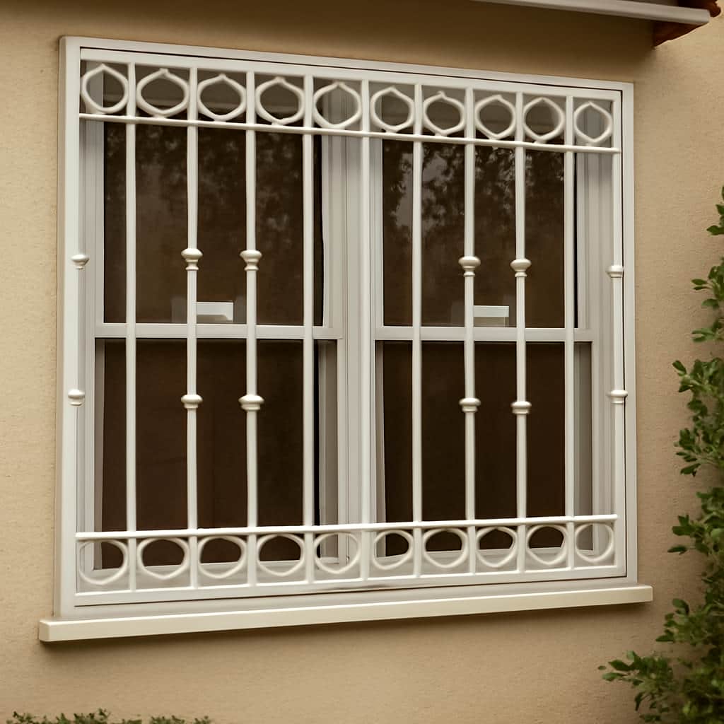 نرده پنجره فرفورژه کلاسیک ساختمان
