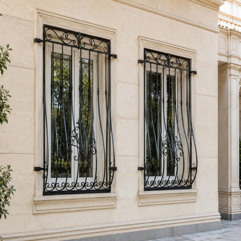 نرده پنجره کم عرض کلاسیک