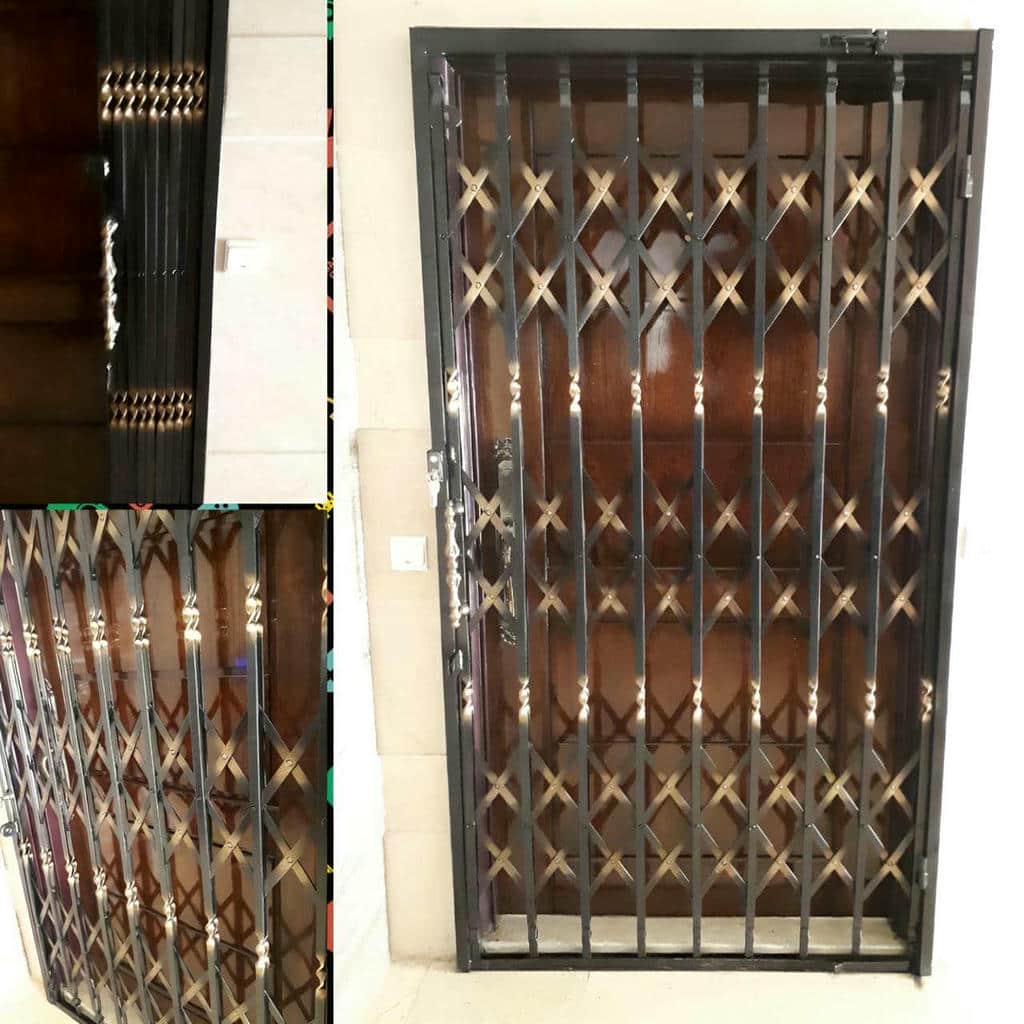 درب حفاظتی آپارتمان مدرن و مینیمال