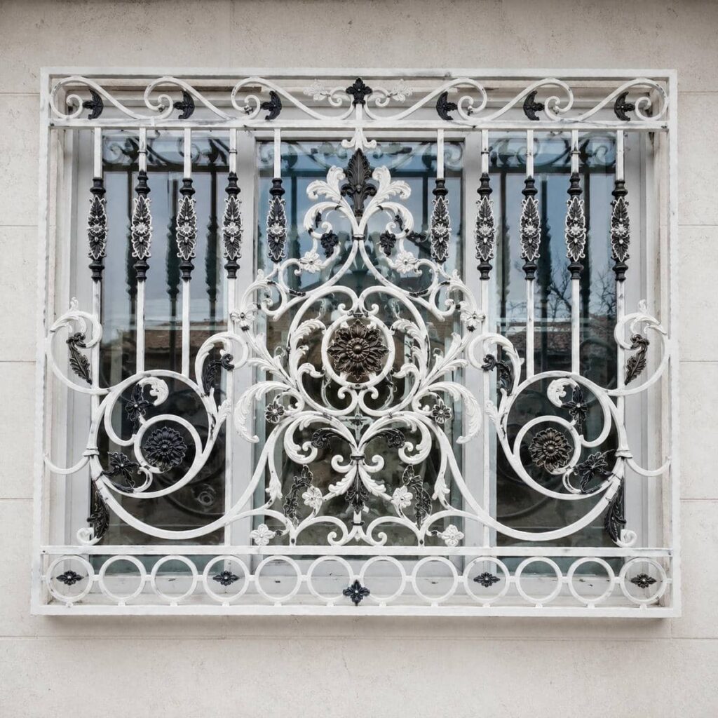 نرده پنجره آهنی مجتمع پرتردد