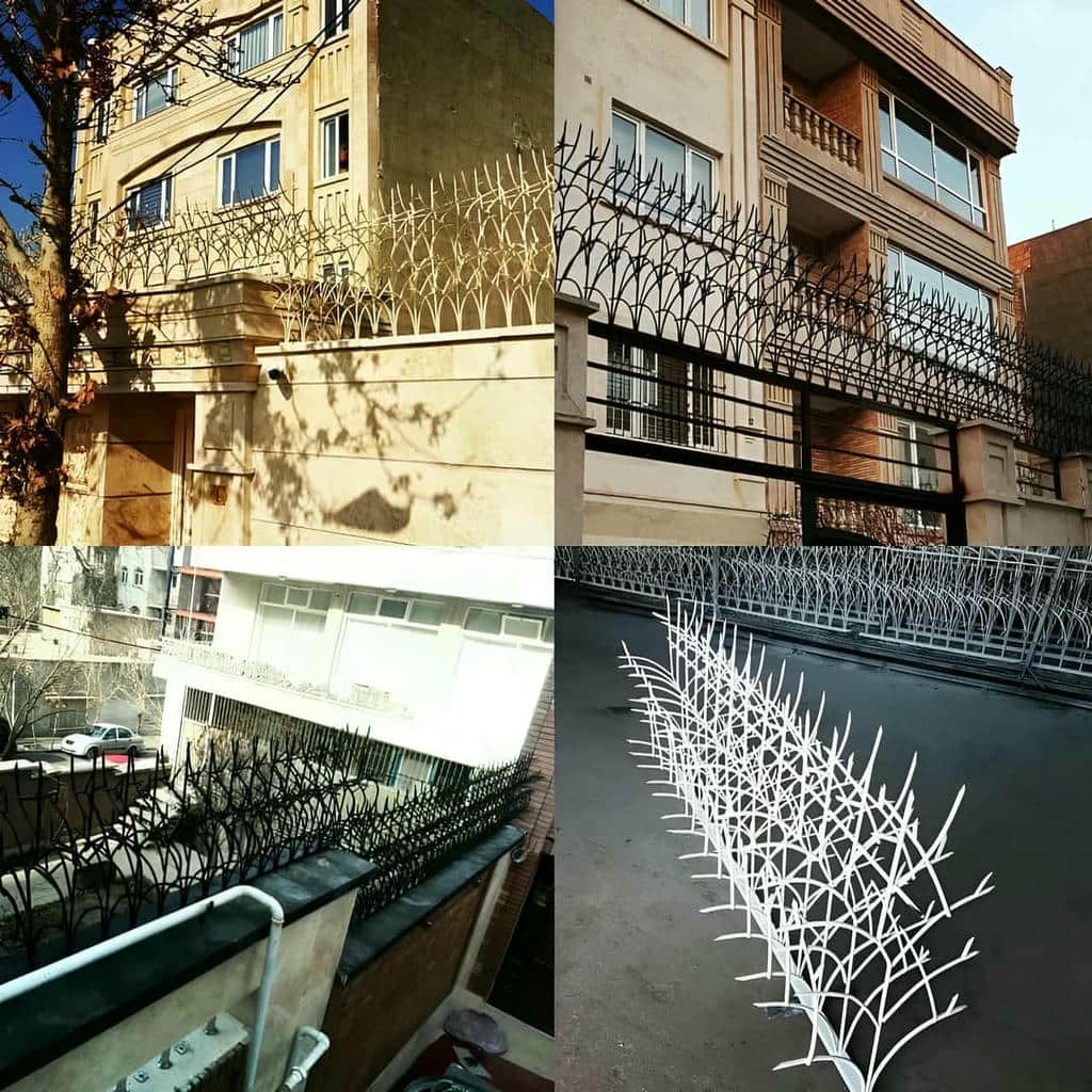 حفاظ دیوار سرنیزه‌ای با پوشش رنگی در استان قزوین
