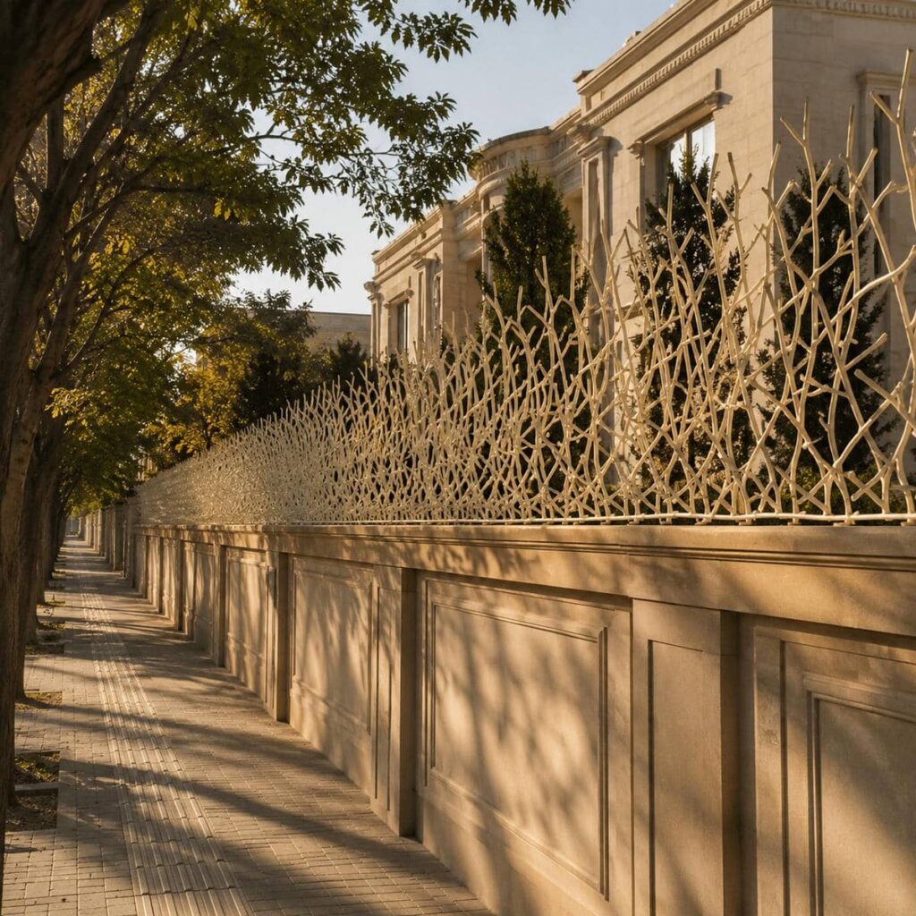 حفاظ سرنیزه ای روی دیوار سنگی استان زنجان حفاظ سرنیزه ای روی دیوار سنگی استان زنجان