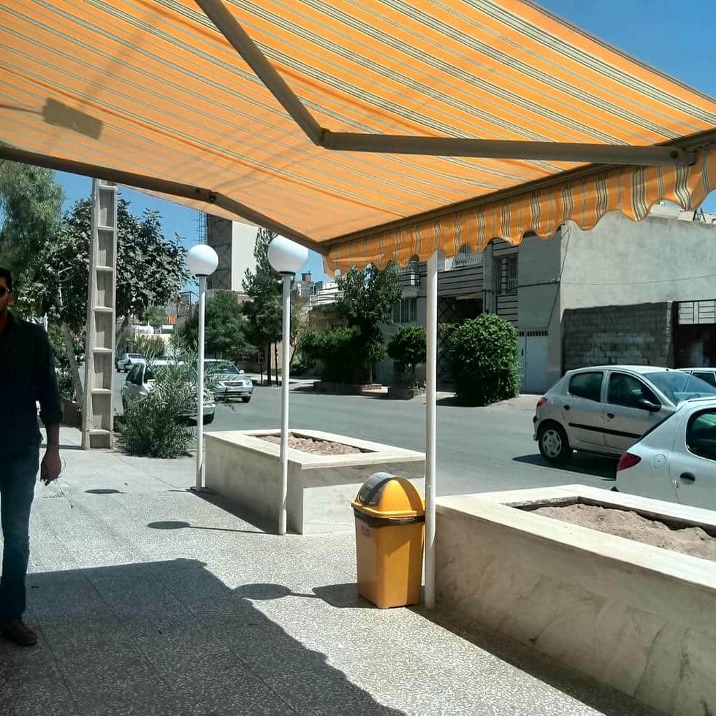 سایبان برقی با فریم فلزی روشن استان لرستان