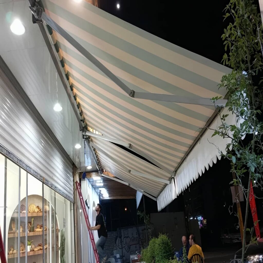 سایبان برقی برای تراس آفتاب گیر