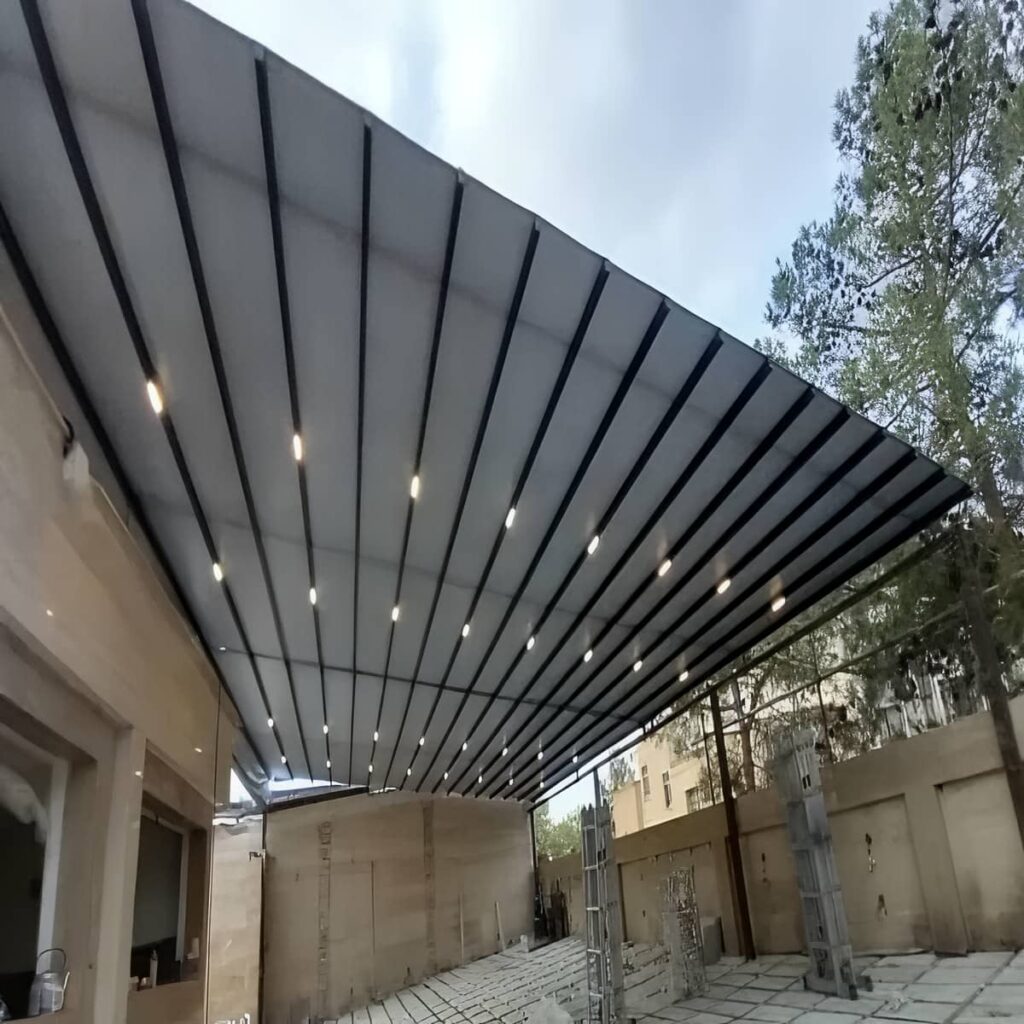 سایه بان اتوماتیک آلومینیومی برای حیاط مسکونی