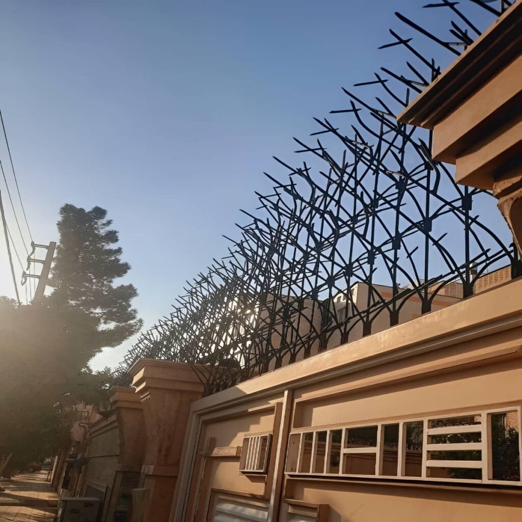 نرده روی دیوار با فرم شاخ گوزنی