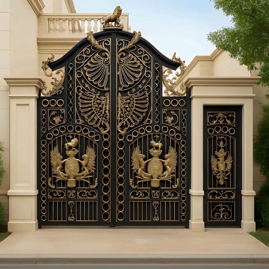 درب حیاط فلزی دو لنگه در استان قزوین مرکز تخصصی درب حیاط در استان قزوین